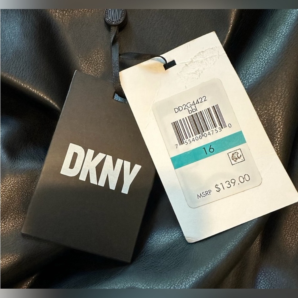 DKNY Mixed-Media Tie-Waist Jumpsuit - Picture 10 of 12